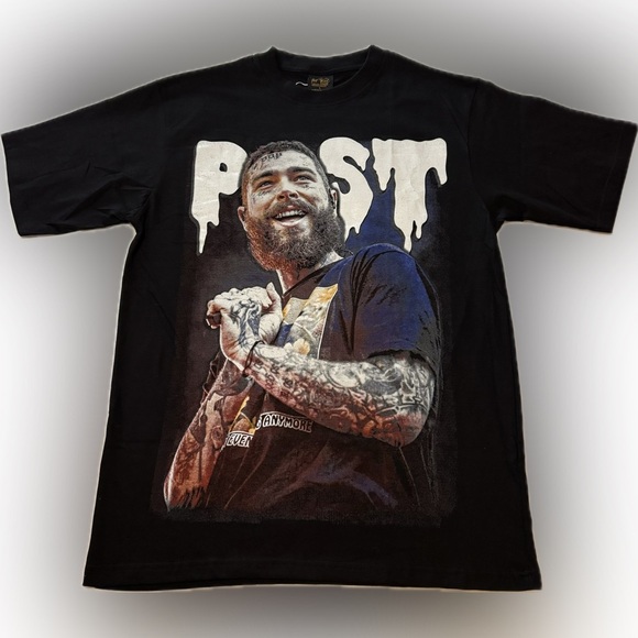 Post Malone Modern AOP Double Stitch Tee Size L - Picture 1 of 3